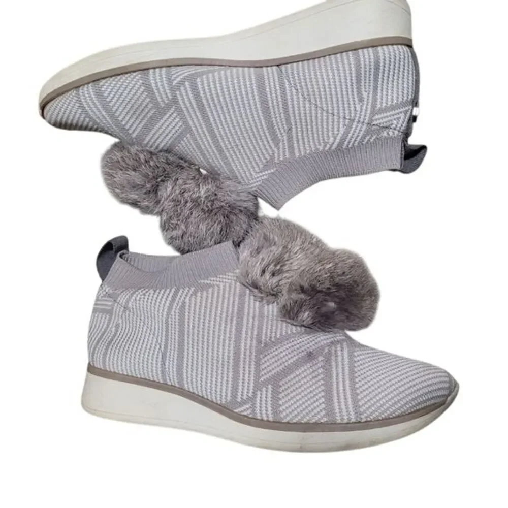 Louise Et Cie Buffie Fur Pom Pom Slip Ons